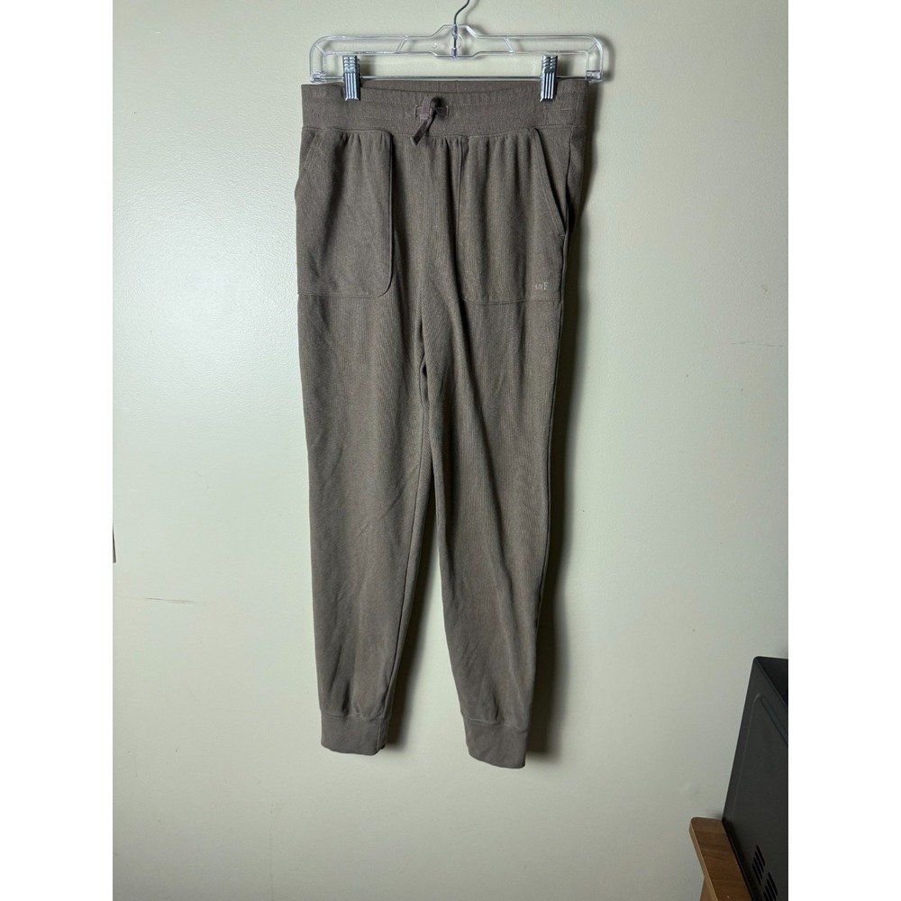 Abercrombie & Fitch Joggers Youth Kids Large Brown Elastic Waist‎ Drawstring Tie